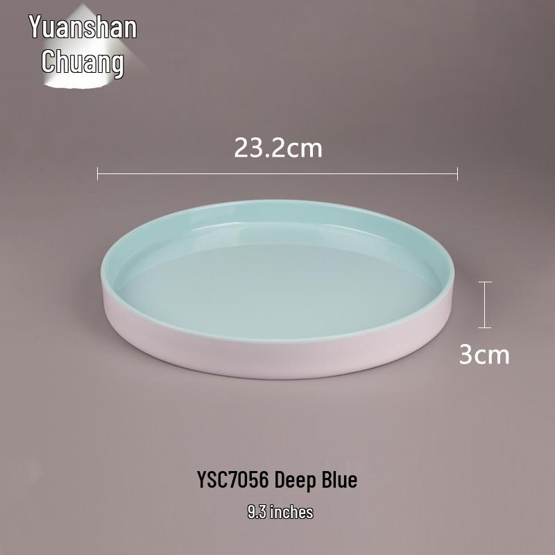 Creative Solid Color Melamine Plate – Faux Porcelain Round Tableware for Home or Hotel Use