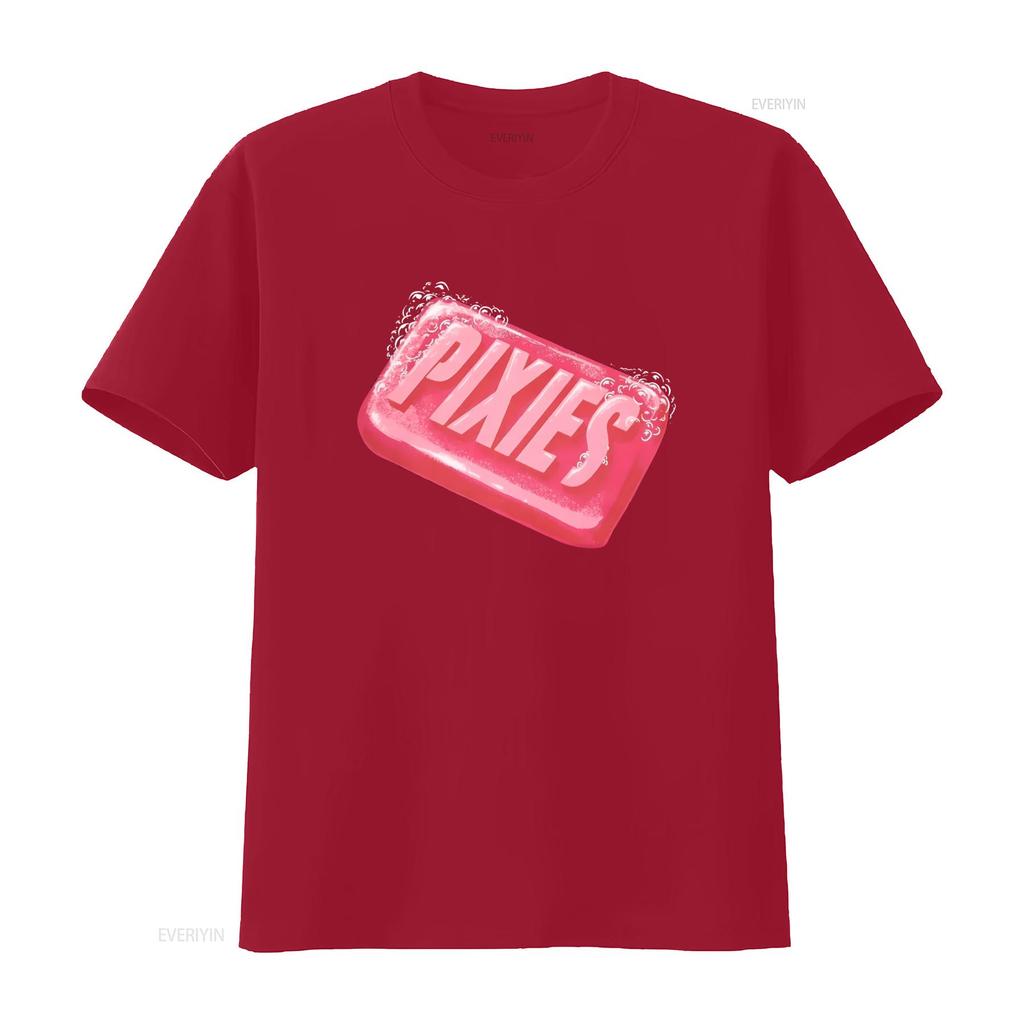PIXIES Wash Up Design T Shirt Front Back Print X Large Size Vintage Washed Fashion Designer Clothes Streetwear Casual