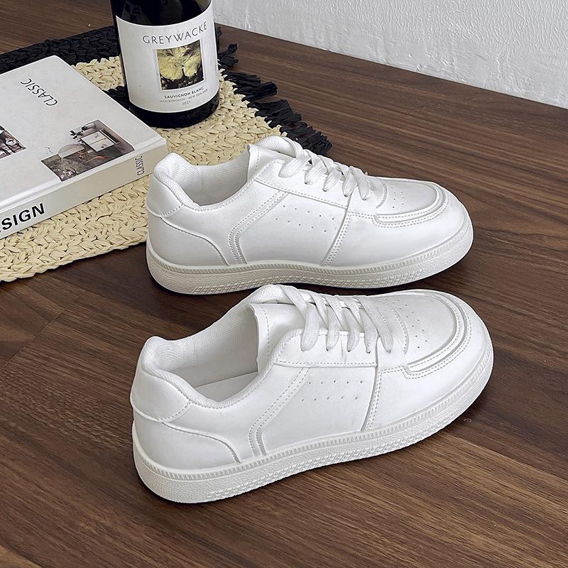 

Little white shoes women s spring and summer flat platform new popular breathable versatile explosive casual sports board shoes 41 белый