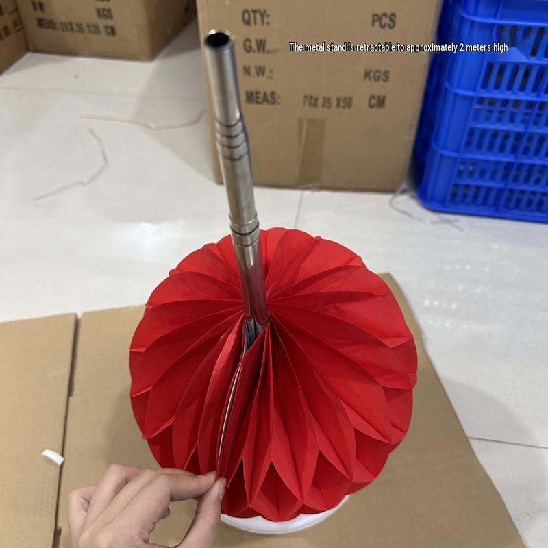 Règle télescopique métallique pour ballons avec bouchon d'eau et base en nid d'abeille