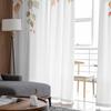 Herbst Aquarell Blätter Retro Transparente Vorhänge für Kinderzimmer Wohnzimmer Voile Fenster Vorhänge Tüll Vorhänge