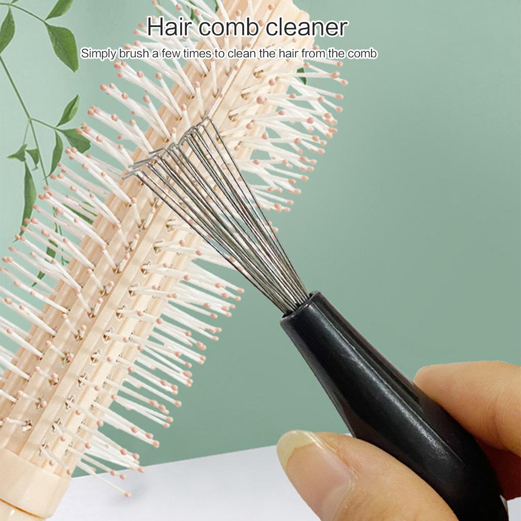 Comb Hair Brush Cleaner Plastic Handle Cleaning Brush Remover Embedded Beauty Tools Cleaning Products Cleaning Supplies