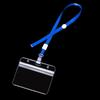 JINGRUIXIANG PVC Transparent Horizontal ID Badge Holders (20 Pack)
