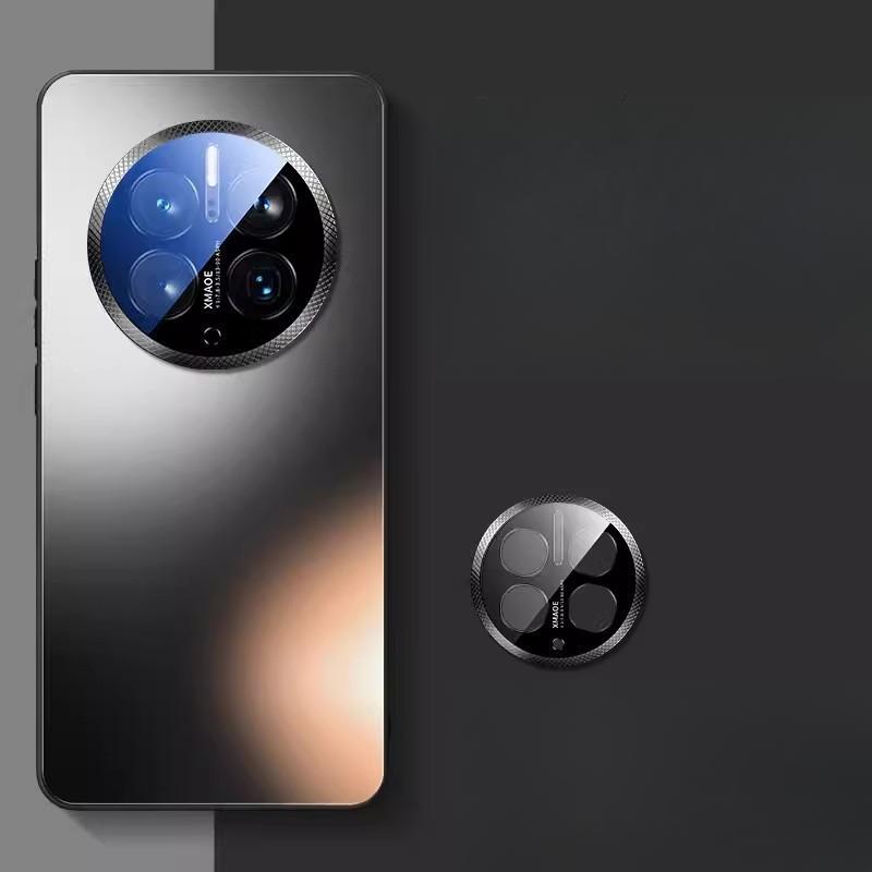 Suitable for Huawei Mate60Pro Phone Case, Frosted Glass, Mate50 Protective Case, Anti-drop Metal Ring Lens Film