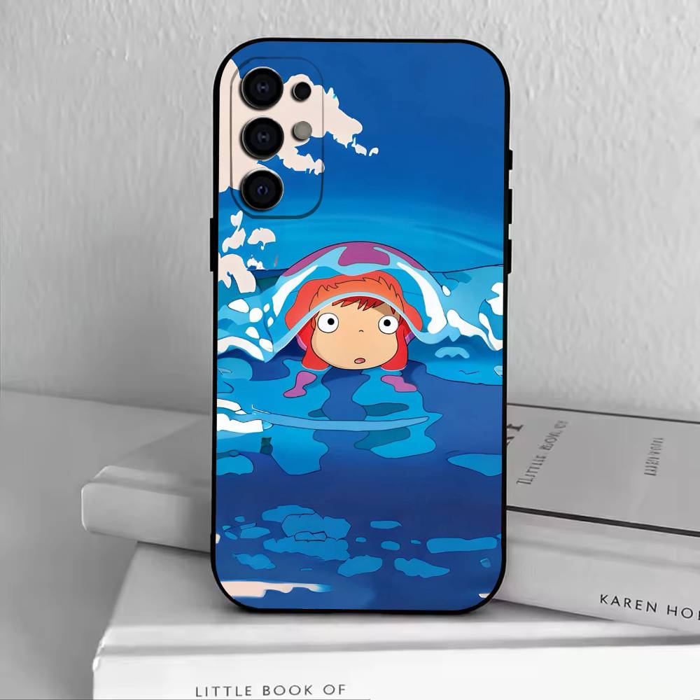 Ponyo and Sosuke Phone Case For Samsung S25,S24,S21,S22,S23,S30,Ultra,S20,Plus,Fe,Lite,Note,10,Black Cover
