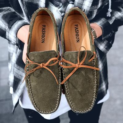 Mocasines de Ante para Hombre Verano Cuero Casual Slip-on Zapatos Hechos a Mano Mocasines Paseo Ocio Zapatos de Conducir para Hombre Elegantes Zapatos Casuales