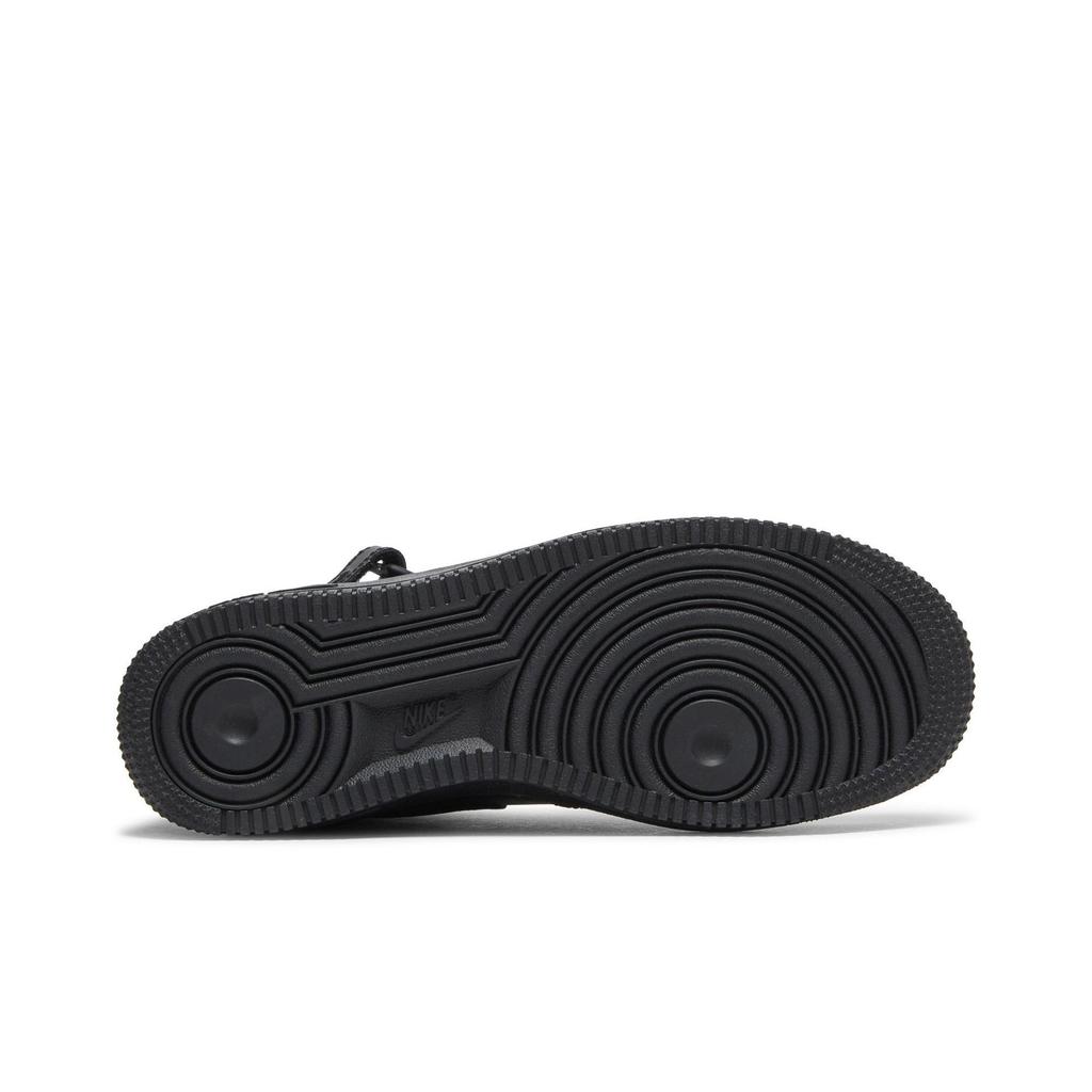 Nike Air Force 1 Mid LE Grade School 'Triple Black' (Unisex) Black / Black / Black Kids' Skateboarding Shoes DH2933 001