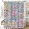 Modern Bathroom Decor Shower Curtain Waterproof Printed Flower Pattern Home Decoration Multicolor 72x78 (183x200cm)