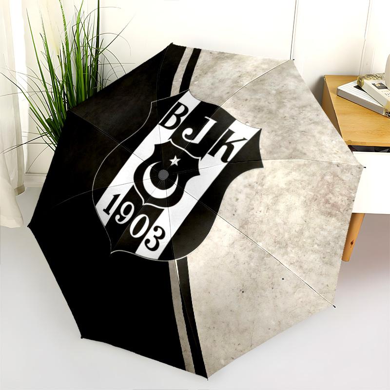 BJKpattern, automatic folding umbrella, portable and foldable design, 8 ribs, a Christmas or birthday gift.