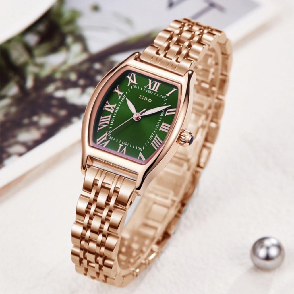 Watch Women'S High-Value Fashion Temperament Light Luxury High-End Quartz Luminous Wine Barrel-Shaped Women'S Watch