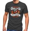 Men's T-Shirt Barbecue with Slogan Bin Am Grillen! Beer Bring Departure!-