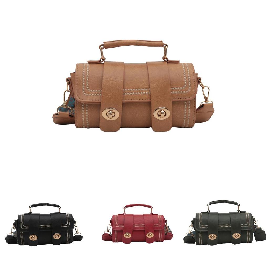 Small Rectangular Pu Bag For Women With Lock Closure And Smartphone Pocket For Daily Use