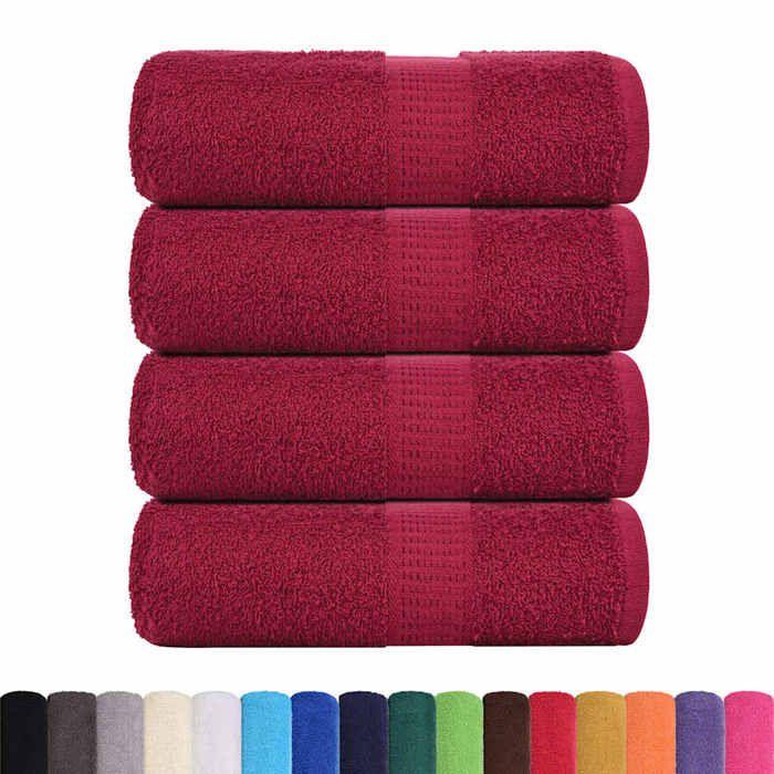 VidaXL Guest Towels 4 Pcs Bordeaux 30x50 Cm 360 G/m² 100% Cotton, Towel, Face Towel, Set of 136732