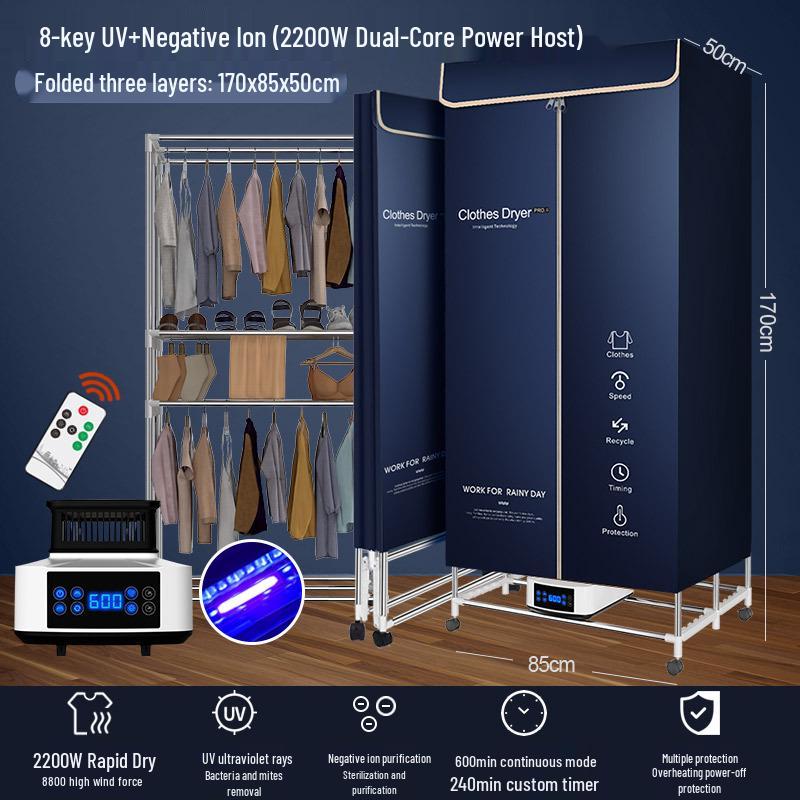 Foldable Household & Dormitory Underwear and Baby Dryer Cabinet & Rack