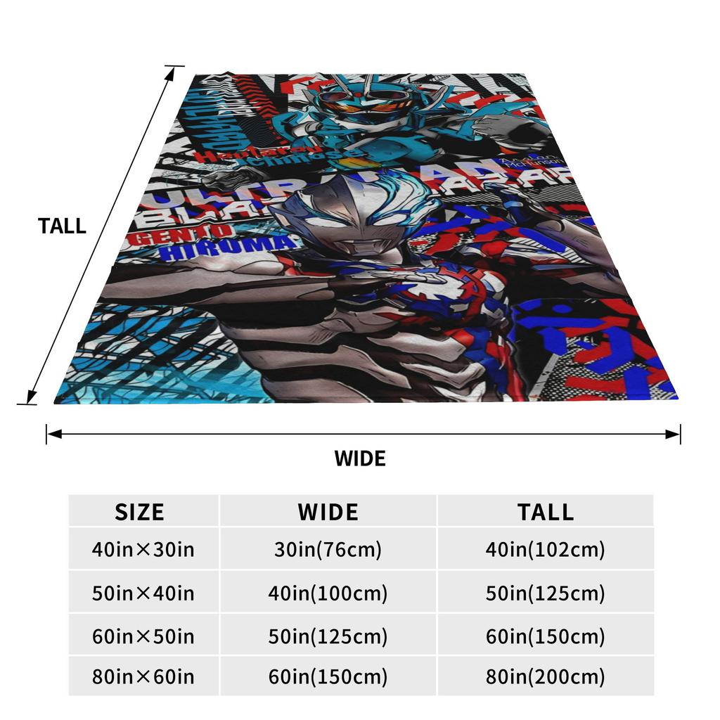 Super Soft kamen rider anime Throw Blanket Premium Flannel Fleece Lightweight Bed Blanket Fuzzy Plush Bedspread All Season Use