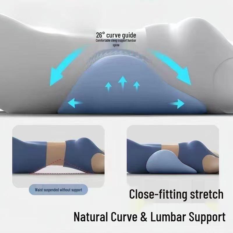 Ergonomic Lumbar Support Pillow for Bedside Sleeping & Waist Relief