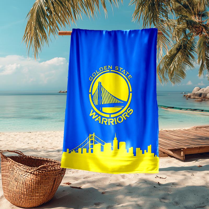 Ultra-Soft Beach Towel with Warriors Theme,Ideal for Pool - Camping, Diving - Perfect Travel Essential, Vibrant Beach Towel.