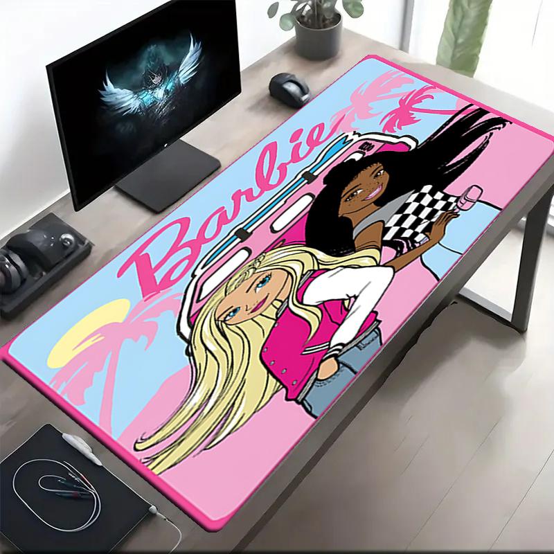 Barbie Theme Mouse Pad, Non Slip Rubber Base, Multifunctional Office & Home Decor, Perfect for Workspace Personalization.