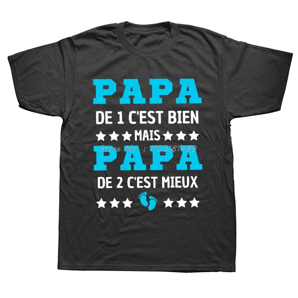 

Dad Second Child T Shirt French Papa Future Dad Father Cotton T-shirts Men s Clothing Oversized Unisex Tshirt Streetwear tshi... S разноцветный