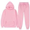 Einfarbig Hoodie Set Tasche Langarm Frauen Hoodie Herbst Casual Jogger Anzug Trainingsanzug Sweatshirt Frau Pullover Chandals Hombre