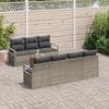 8 Piece Grey Garden Sofa Set with Cushions
