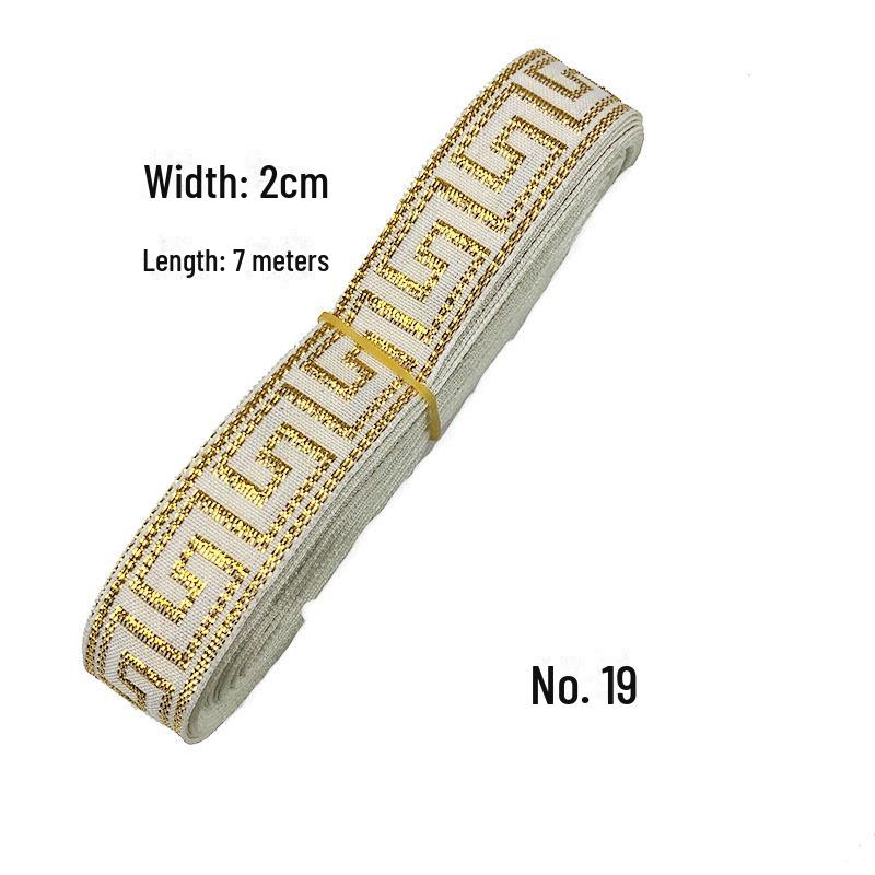 

Этническая жаккардовая тесьма: 2 см Ханьфу DIY аксессуары и домашний декор