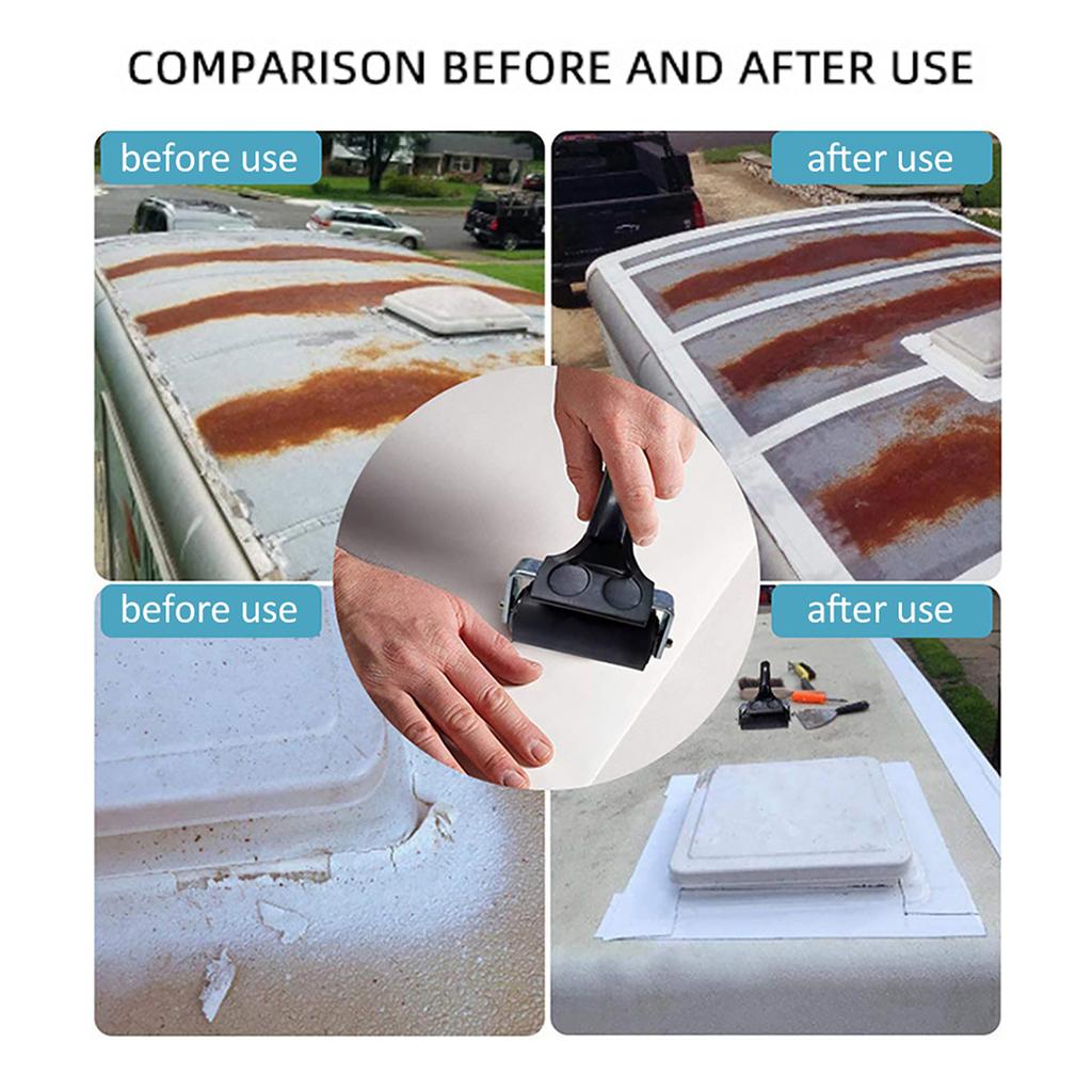 RV Roof Tape RV Roof Seal Tape Waterproof, Weather Resistant, Highly Adhesive Natural Butyl Glue for Truck Boat 5cm*15m