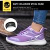 Fashion Men Women Safety Shoes with Steel Toe Cap Work Safety Boots Breathable Work Shoes Man Construction Working Sneaker Sport