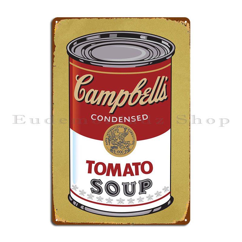 Campbells Soup Bordeaux Metal Signs Create Plaques Designing Printed Wall Cave Tin Sign Poster 20x30cm