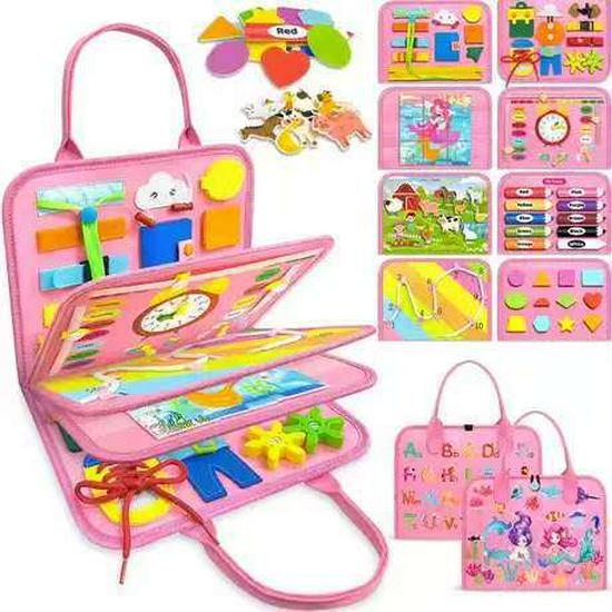 Popular Baby Early Education Felt Backpack Busy Board Toy