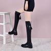 Boots 2025 autumn and winter new autumn and winter knee boots elastic velvet thermal high tube thin flat boots women