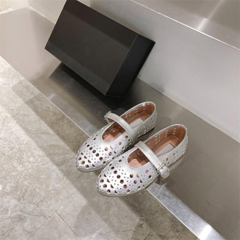 Hollow Out Women's Shoes, Breathable Soft Soled Sandals, Women's Flat Bottomed Comfortable Dancing Shoes