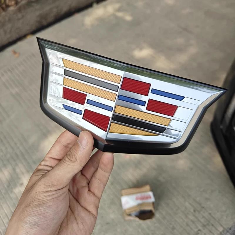 ABS Bil Frontgrill Logo Emblemdetalj for Cadillac CT4 CT5 CT6 XT5 XT6 Auto Bakluke Merke Klistremerke Erstatningstilbehør