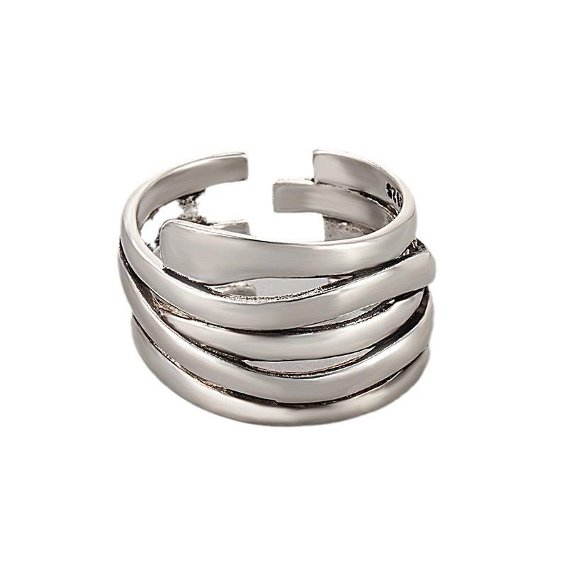 Xiaomi 925 Sterling Silver Rings for Women Couple Minimalist Handmade Retro Interline Ring Party Jewelry Gift Prevent Allergy