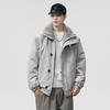 2025 Autumn/Winter Men's Double-Sided Hooded Cotton Jacket - Casual Fashion Workwear Outerwear