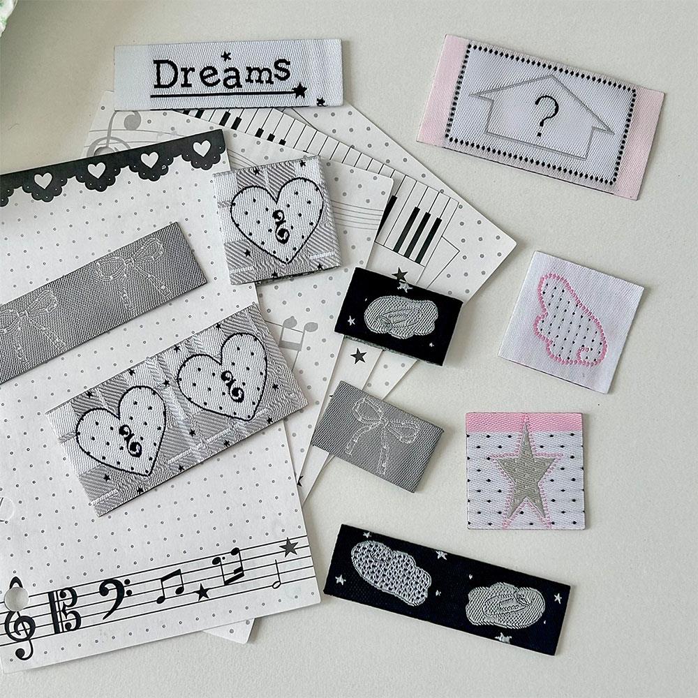 Cute Fabric Labels Index Cloth Tabs Cute Index Tabs For Scrapbooking DIY Sewing Patches For Planners Handbag Decoration Stickers