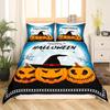 Pink Ghosts Duvet Cover Set Single Size Halloween Theme Bedding Set 2/3pcs Kids Girl Room Decor Gothic Skull Spider Bat Pumpkin