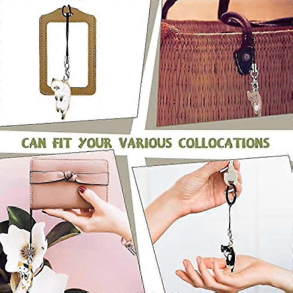 Six cute and beautiful cat-shaped phone charms, handmade, suitable as pendants, keychains, etc.