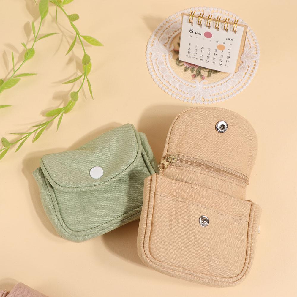 Card Organizer Student Simplicity Wallet Solid Color Portable Card Holder  Makeup Bag