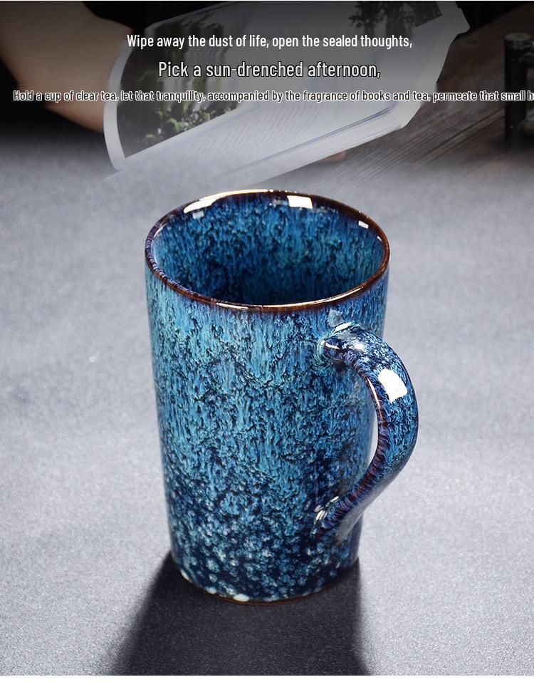 Creative Ceramic Jianzhan Color-Changing Mug - Versatile Tea, Coffee, or Water Cup for Home and Office