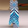 2024 Autumn European & American V-Neck Long-Sleeve Sexy Printed Maxi Dress