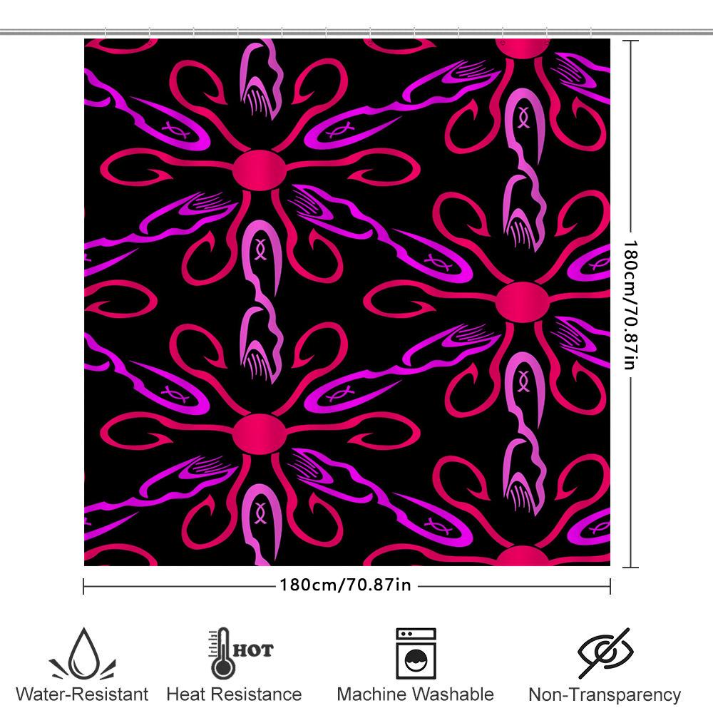 Enchanting Pink Cosmos Shower Curtain for Bathroom Decor Space Stars Fantasy Print 3D Waterproof Fabric Perfect Gift Idea