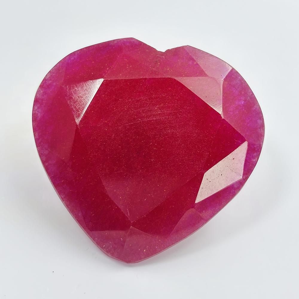 Natural Red Ruby   Heart Cut 190 Ct Burmese Gemstone For Ruby Lover's