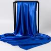 Women's Silky European Satin Silk Scarf Shawl - Large 90x90cm, Plain Color, Square Headscarf