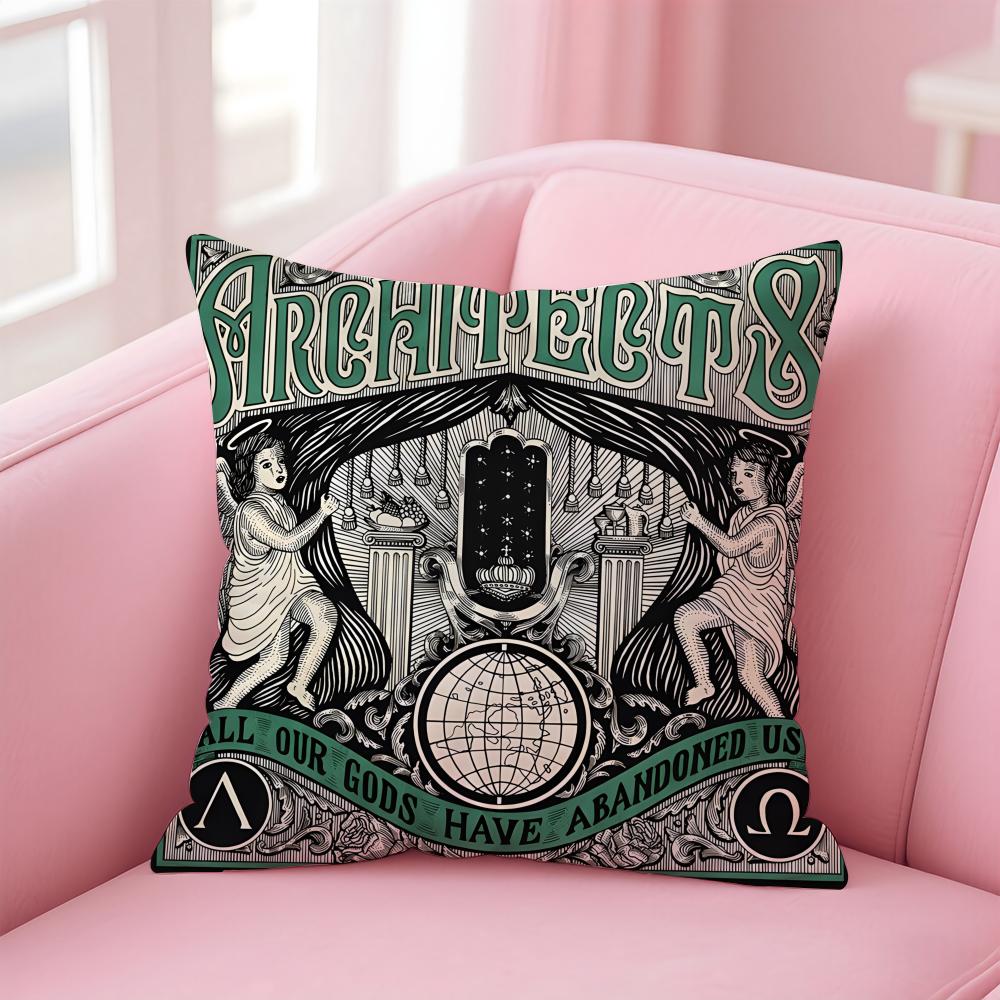 a-Architects band Cushion Cover Comfortable Reversible Pillow Cover Ideal for Car Sofa Bedroom & Beyond