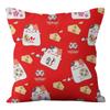 New Year'S Pillow Cover Nap Pillow Cute Cartoon Lucky Cat Pillow Chinese Style Plush Pillow Cover Premium Durable