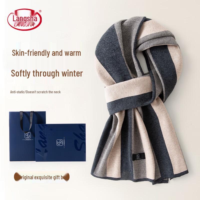 

Мужской шарф и манишка из смесовой шерсти LangSha