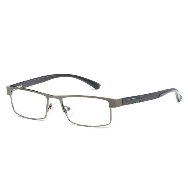 Alloy Business Reading Glasses Non Spherical 12 Layer Coated Plus Lenses for Men Farsighted +1 0 to +4 0