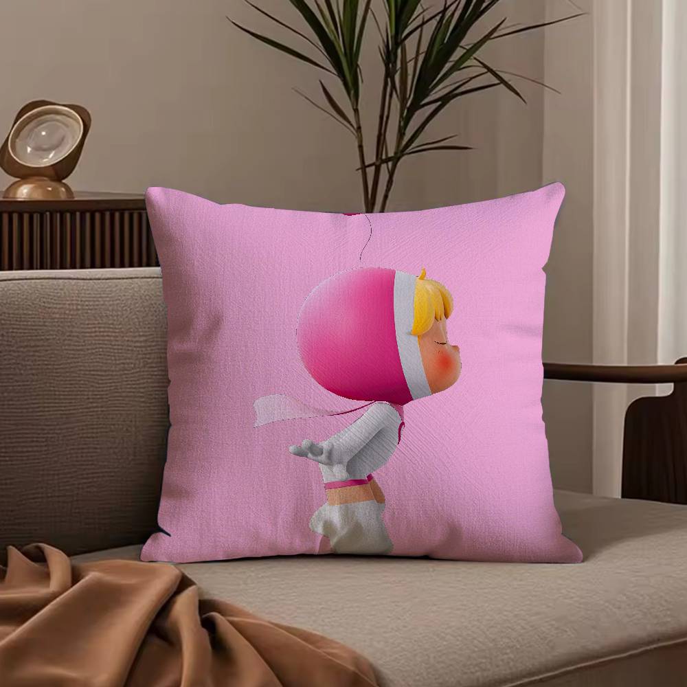 Anime Yumi's Cells The Movie Pillow Case Anti-dustmite Pillowcase Invisible zipper silky short plush Sofa cushion cover