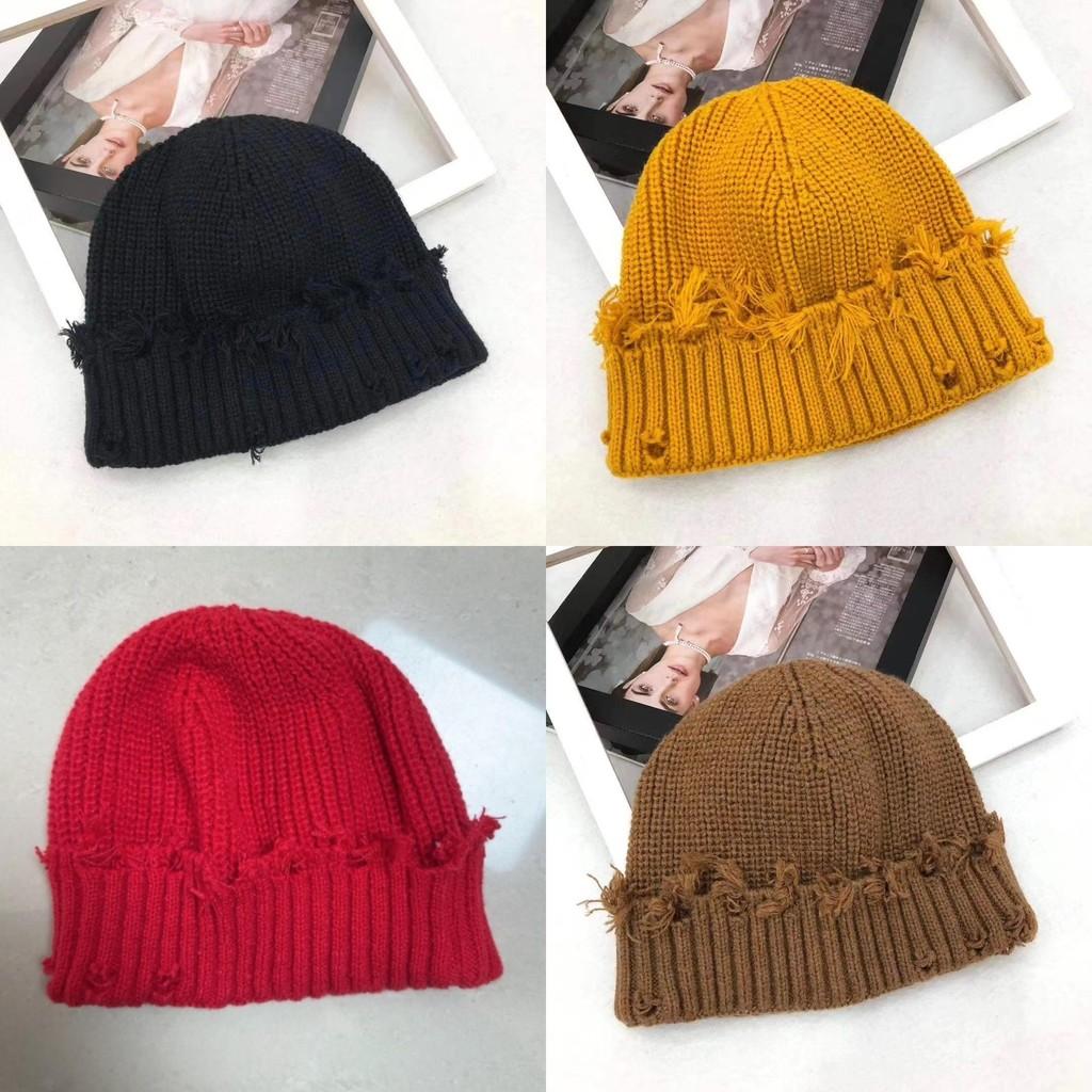 Knitted Winter Warm Hat Solid Color Breathable Cap Outdoor Commuter Gift Fashion